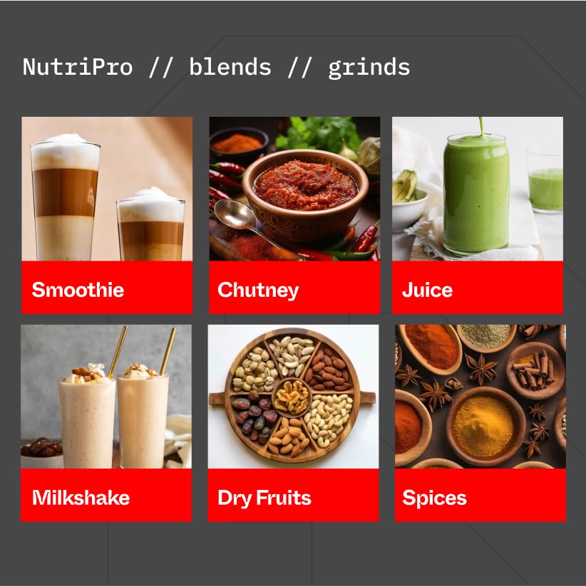 NutriPro 500W Juicer Mixer Grinder