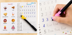 Magic Practice Copybook Set for Kids (4 Books + Magic Pen) | Reusable Handwriting Workbook | Preschool Learning Ages 3+