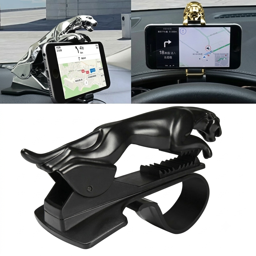 Jaguar Luxury Car Mobile Holder – Premium Dashboard & Air Vent Phone Mount | 360° Rotation